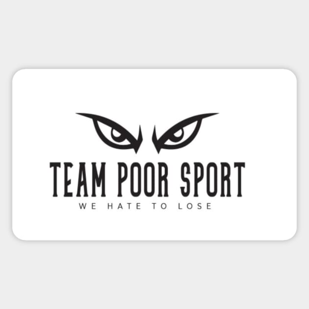 Team Poor Sport white Sticker by TeamPoorSport